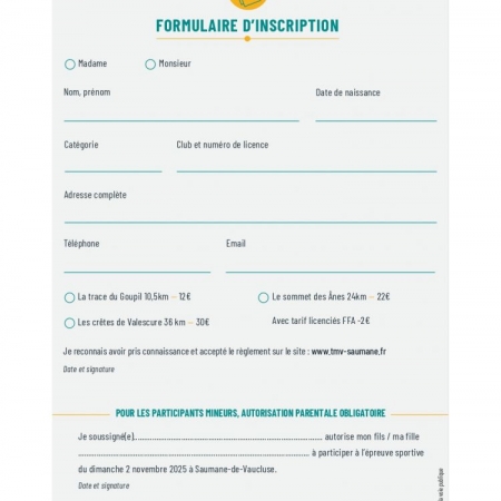 Formulaire Inscription